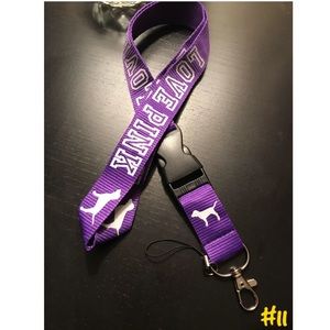 VS Pink Lanyard Key Chain Card Phone Holder Purple